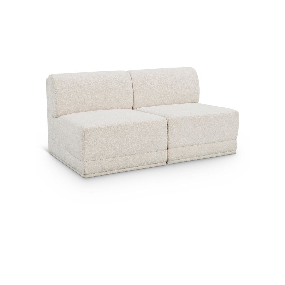 Ollie Cream Boucle Fabric Modular Sofa