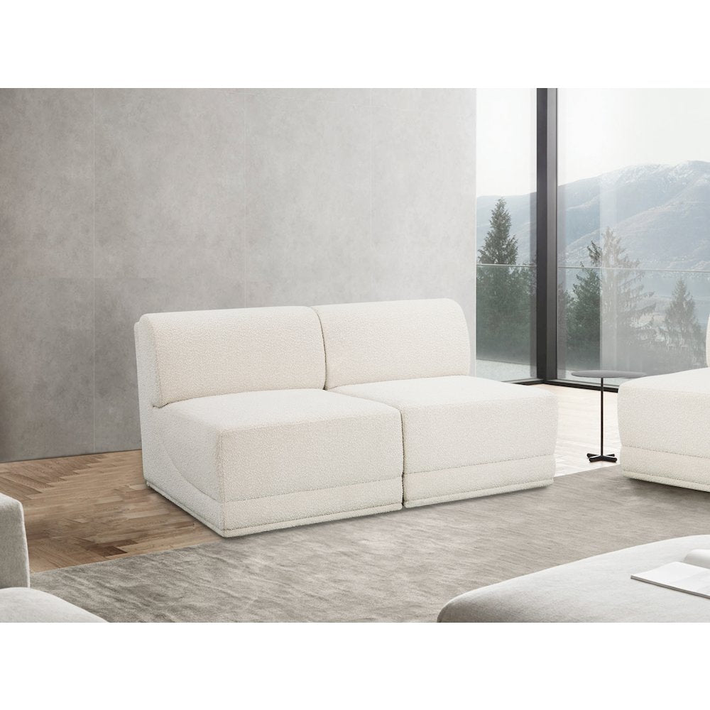 Ollie Cream Boucle Fabric Modular Sofa