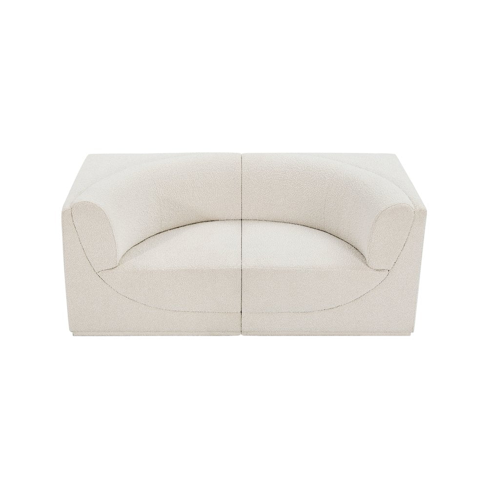 Ollie Cream Boucle Fabric Modular Sofa
