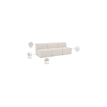 Ollie Cream Boucle Fabric Modular Sofa