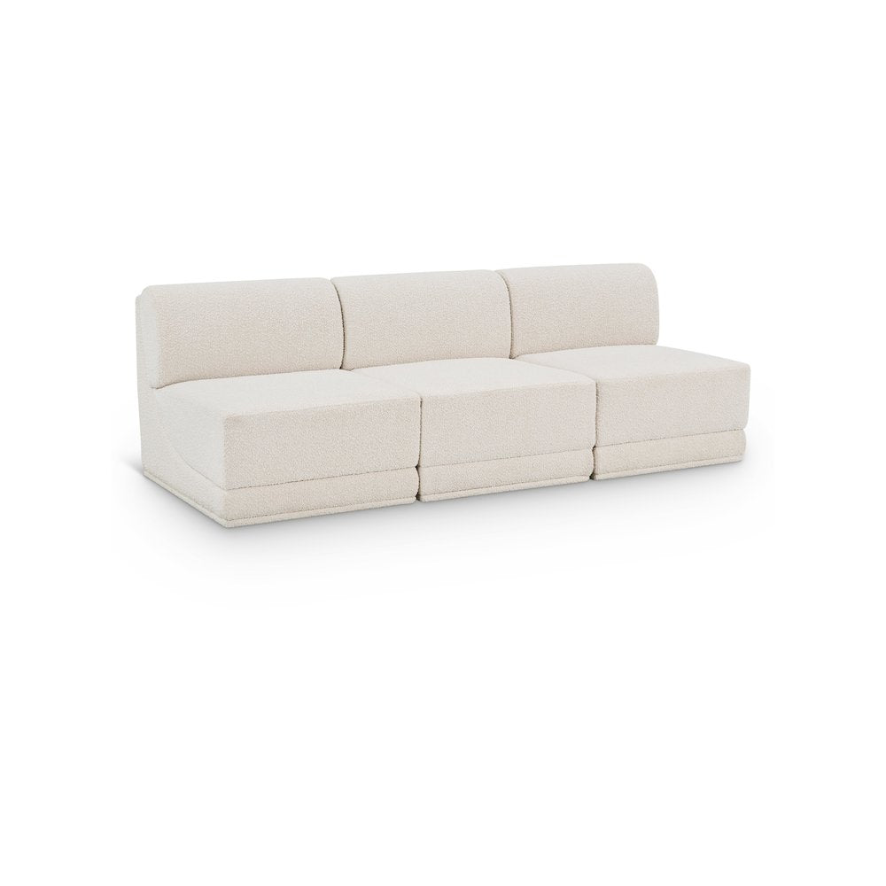 Ollie Cream Boucle Fabric Modular Sofa