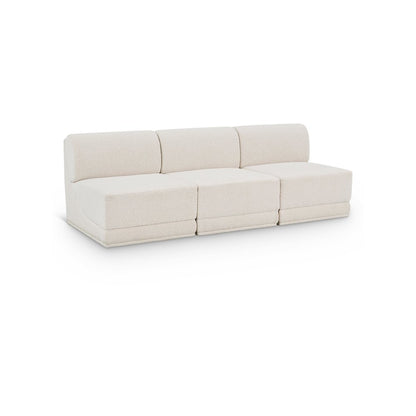 Ollie Cream Boucle Fabric Modular Sofa