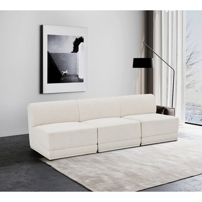 Ollie Cream Boucle Fabric Modular Sofa
