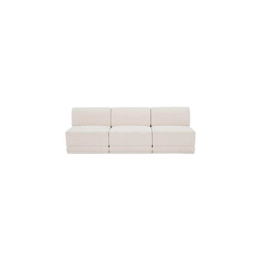 Ollie Cream Boucle Fabric Modular Sofa