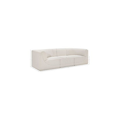 Ollie Cream Boucle Fabric Modular Sofa
