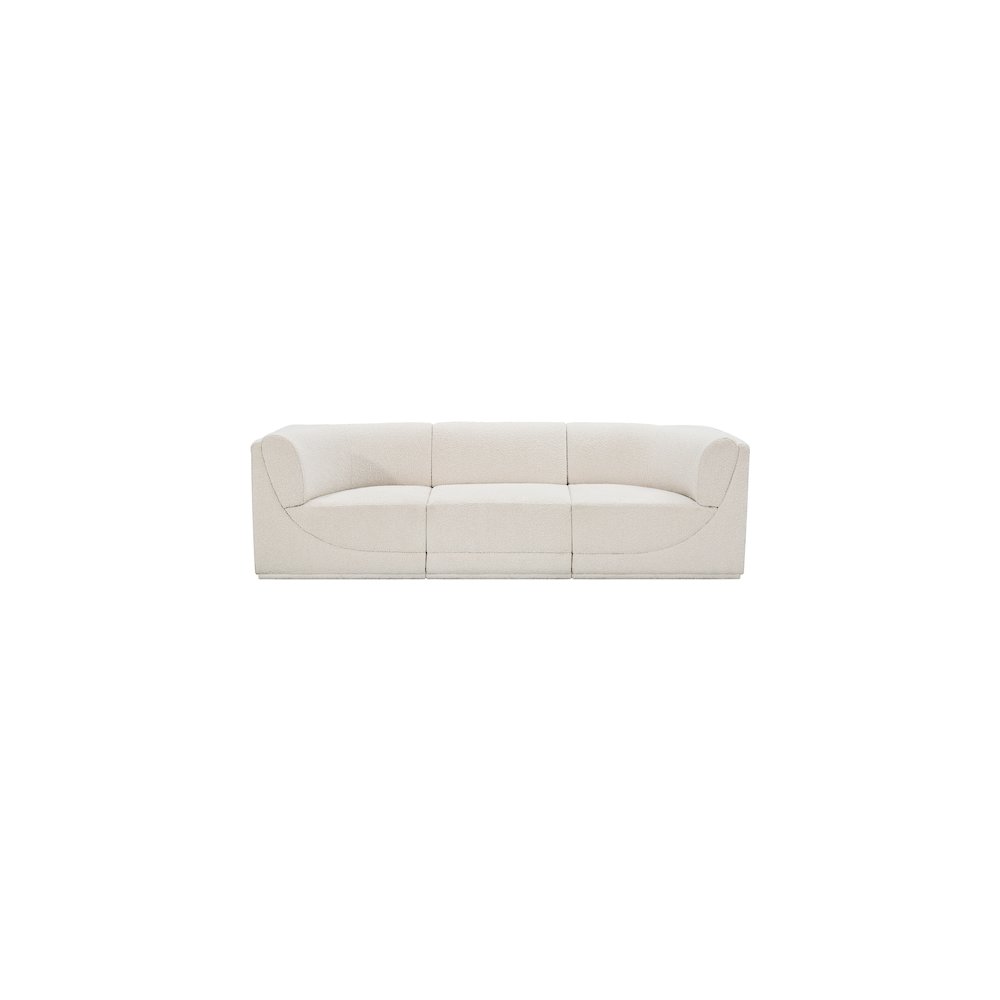 Ollie Cream Boucle Fabric Modular Sofa