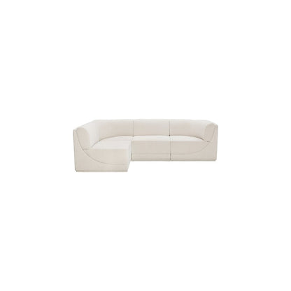 Ollie Cream Boucle Fabric Modular Sectional