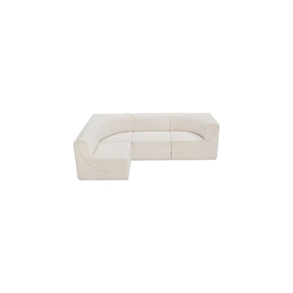 Ollie Cream Boucle Fabric Modular Sectional