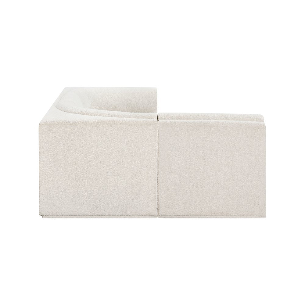 Ollie Cream Boucle Fabric Modular Sectional