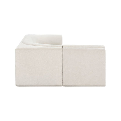 Ollie Cream Boucle Fabric Modular Sectional