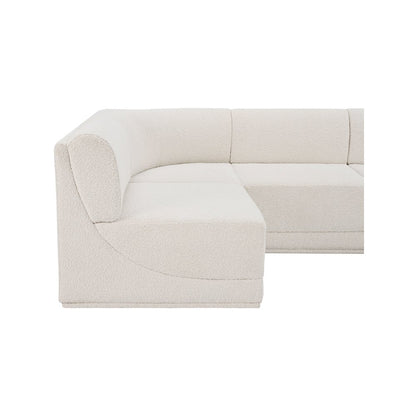 Ollie Cream Boucle Fabric Modular Sectional