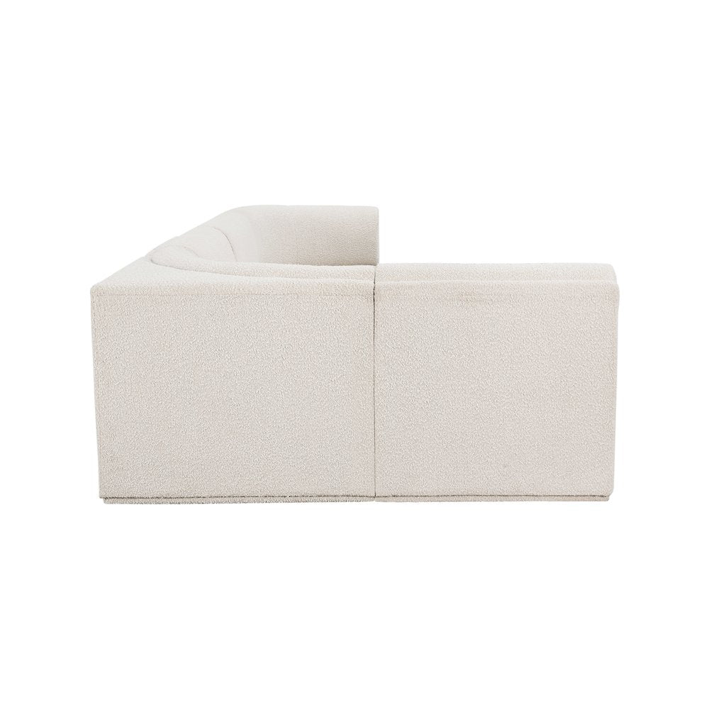 Ollie Cream Boucle Fabric Modular Sectional