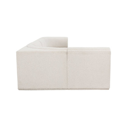 Ollie Cream Boucle Fabric Modular Sectional