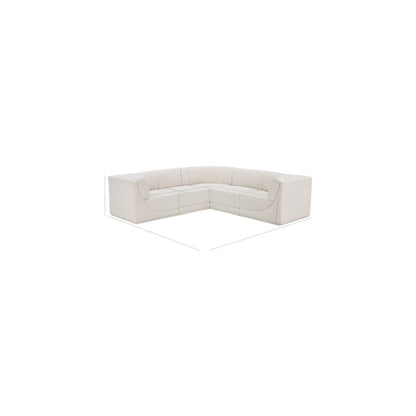 Ollie Cream Boucle Fabric Modular Sectional