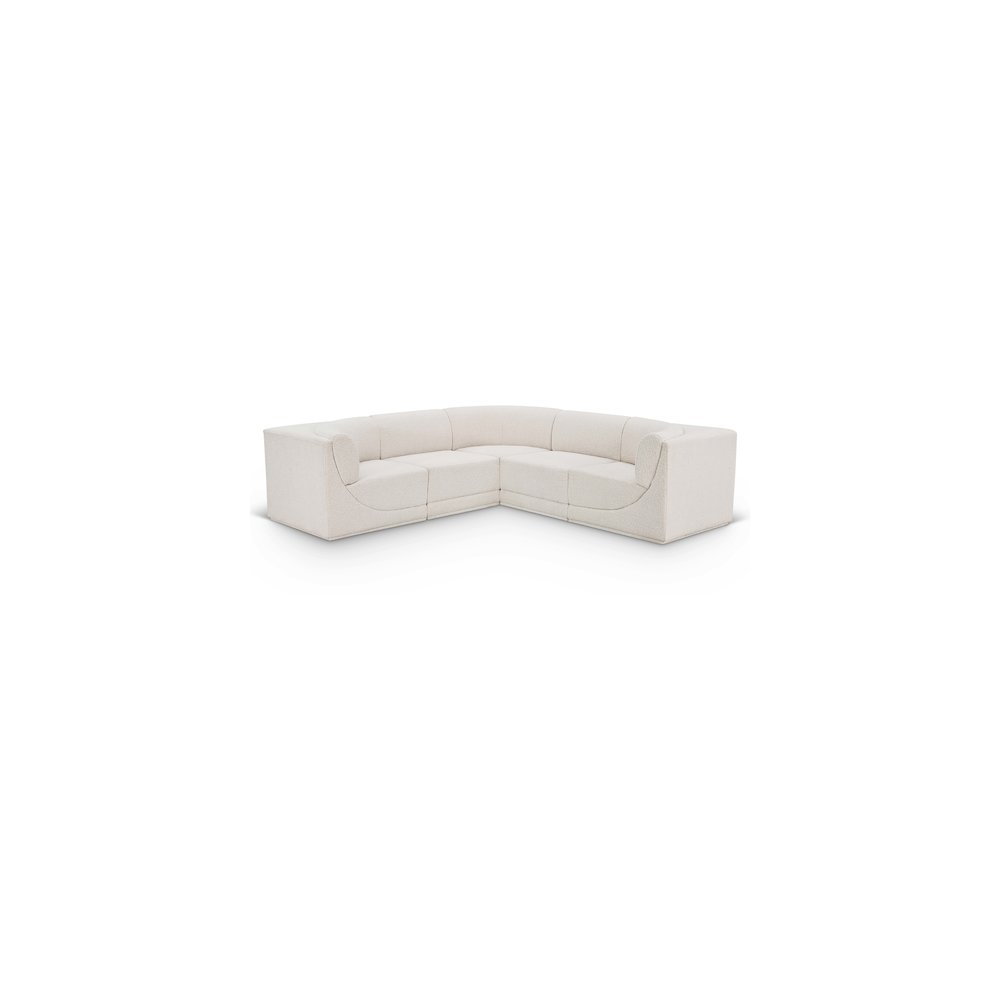 Ollie Cream Boucle Fabric Modular Sectional