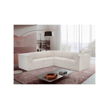 Ollie Cream Boucle Fabric Modular Sectional