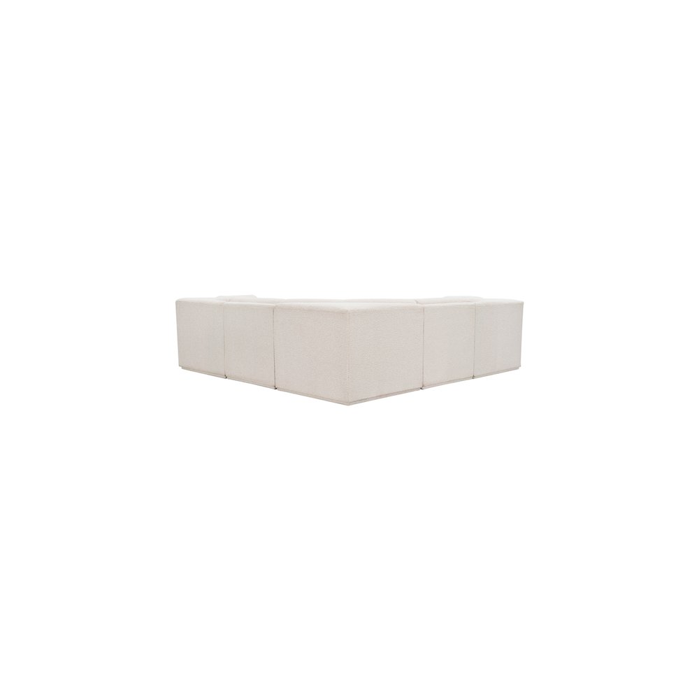 Ollie Cream Boucle Fabric Modular Sectional