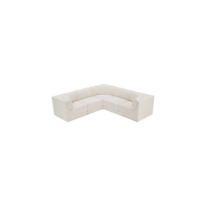 Ollie Cream Boucle Fabric Modular Sectional