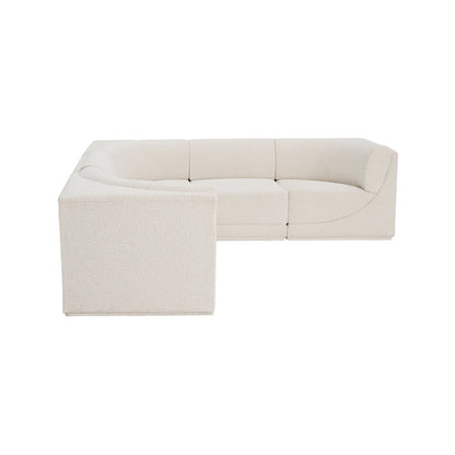 Ollie Cream Boucle Fabric Modular Sectional