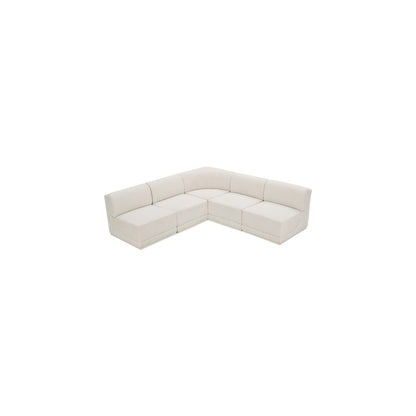 Ollie Cream Boucle Fabric Modular Sectional
