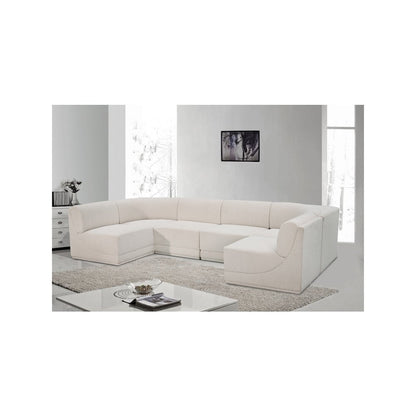 Ollie Cream Boucle Fabric Modular Sectional