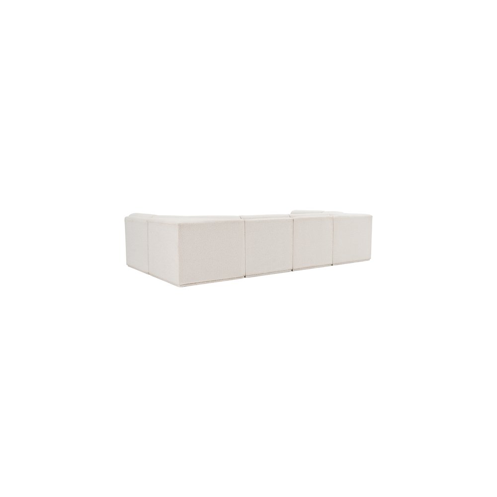 Ollie Cream Boucle Fabric Modular Sectional