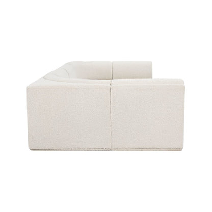 Ollie Cream Boucle Fabric Modular Sectional