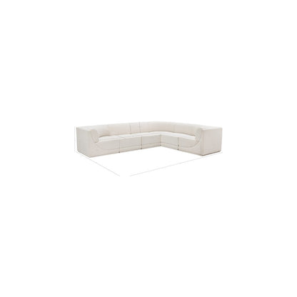Ollie Cream Boucle Fabric Modular Sectional