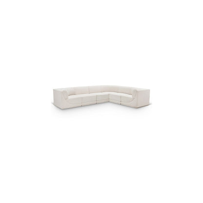 Ollie Cream Boucle Fabric Modular Sectional