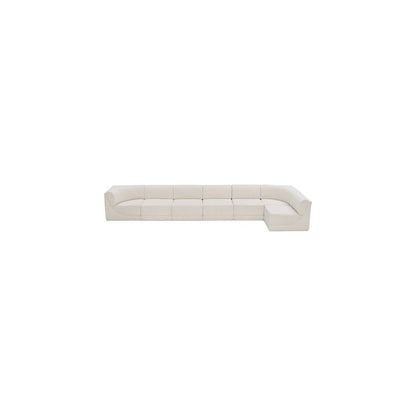 Ollie Cream Boucle Fabric Modular Sectional