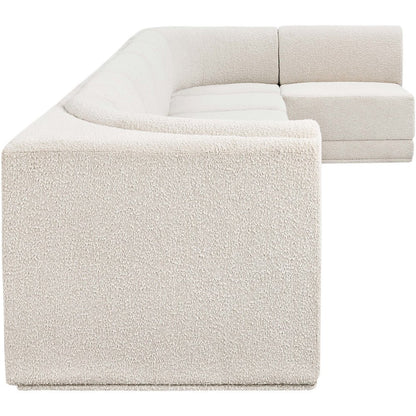 Ollie Cream Boucle Fabric Modular Sectional