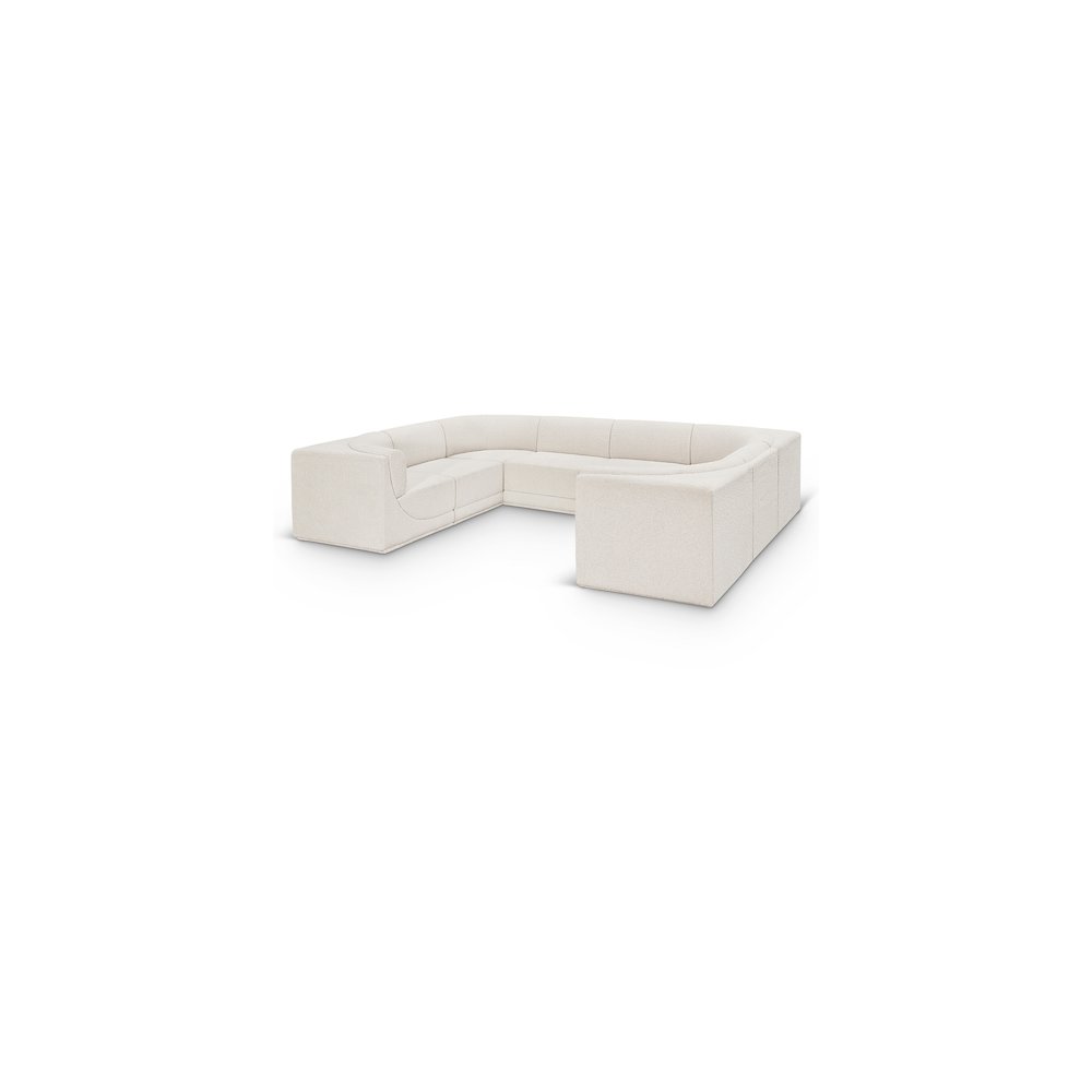 Ollie Cream Boucle Fabric Modular Sectional