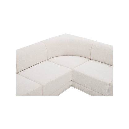 Ollie Cream Boucle Fabric Modular Sectional