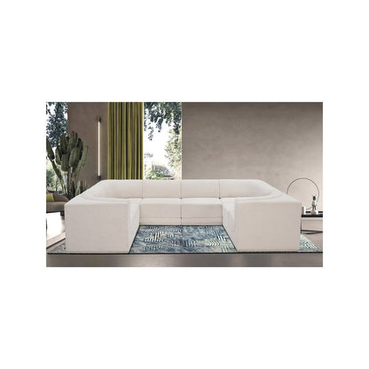 Ollie Cream Boucle Fabric Modular Sectional