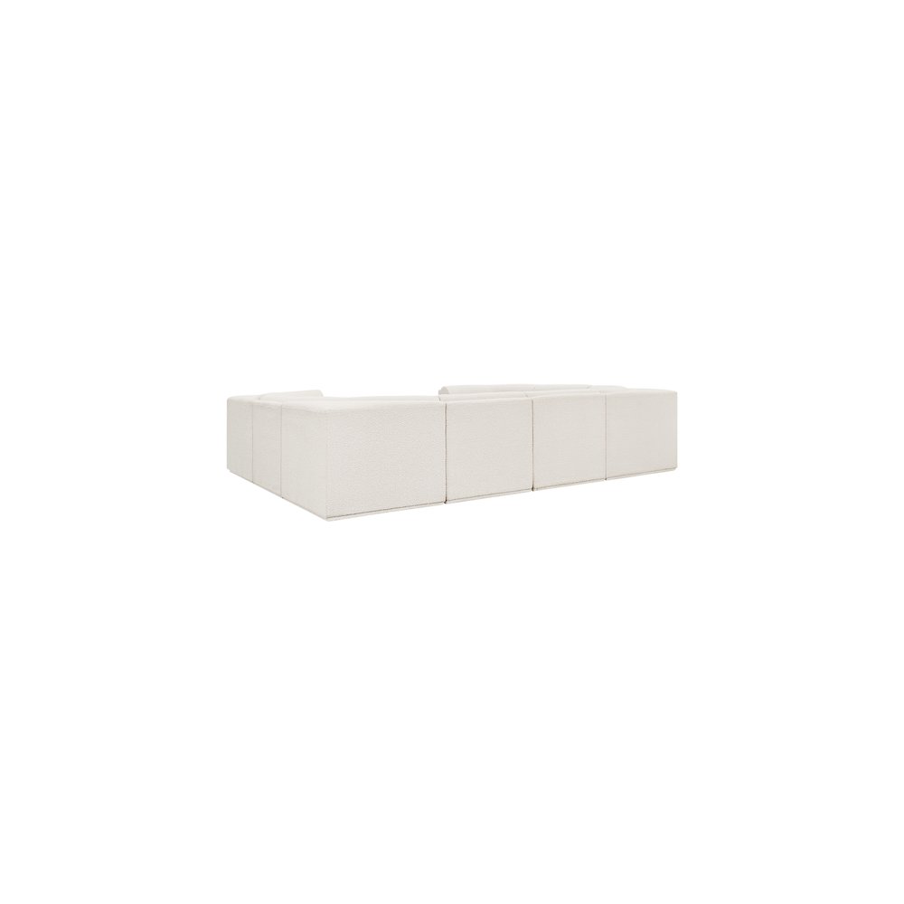 Ollie Cream Boucle Fabric Modular Sectional