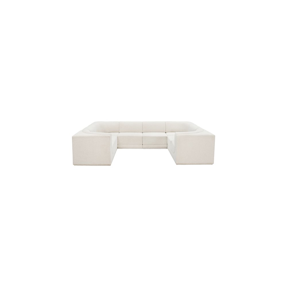 Ollie Cream Boucle Fabric Modular Sectional