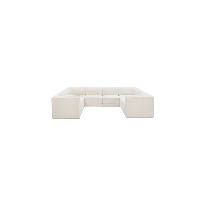 Ollie Cream Boucle Fabric Modular Sectional