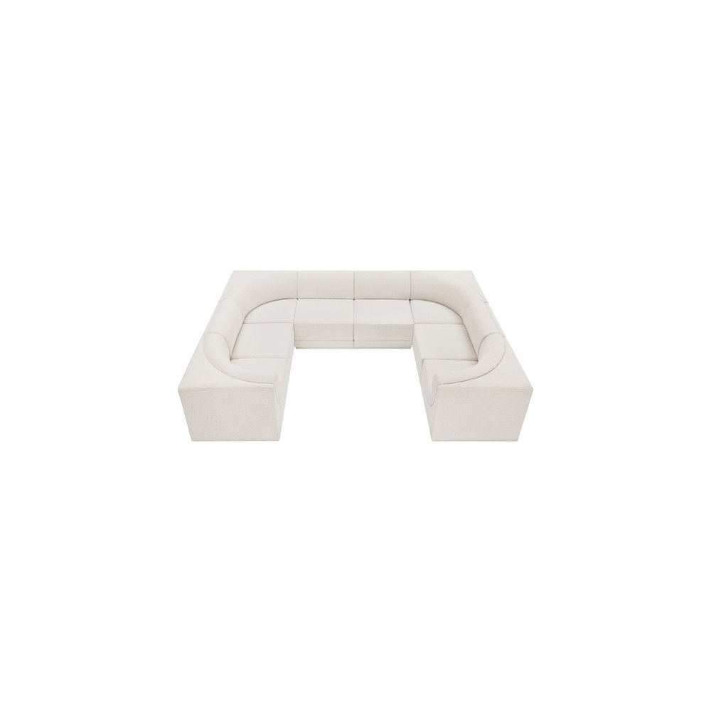 Ollie Cream Boucle Fabric Modular Sectional