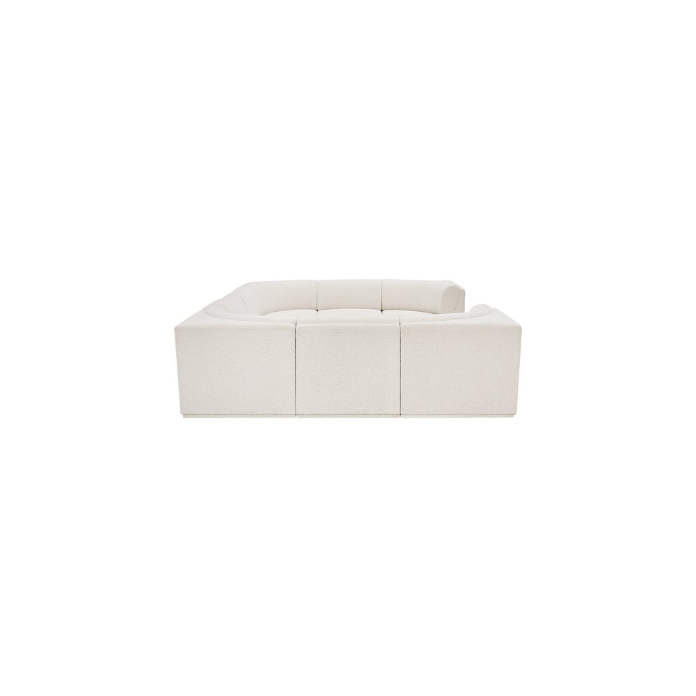 Ollie Cream Boucle Fabric Modular Sectional