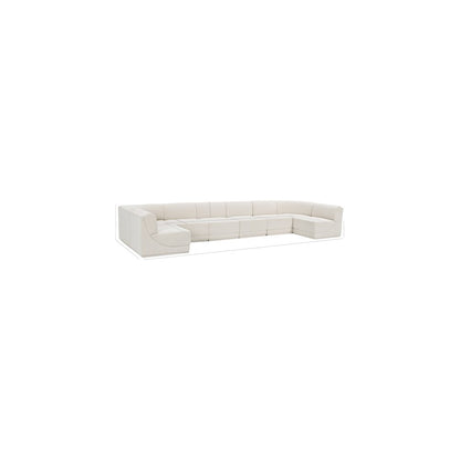 Ollie Cream Boucle Fabric Modular Sectional