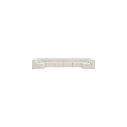 Ollie Cream Boucle Fabric Modular Sectional