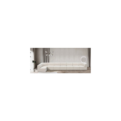 Ollie Cream Boucle Fabric Modular Sectional