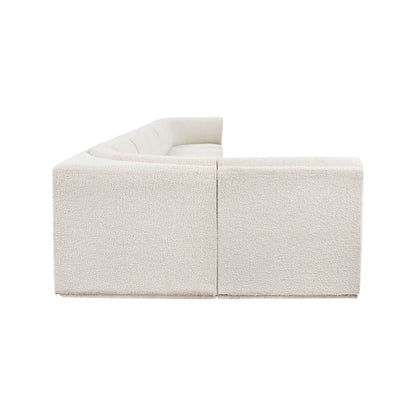 Ollie Cream Boucle Fabric Modular Sectional