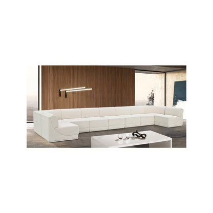 Ollie Cream Boucle Fabric Modular Sectional