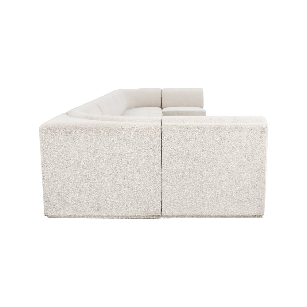 Ollie Cream Boucle Fabric Modular Sectional