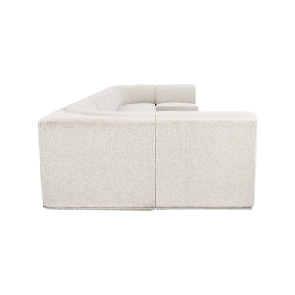 Ollie Cream Boucle Fabric Modular Sectional