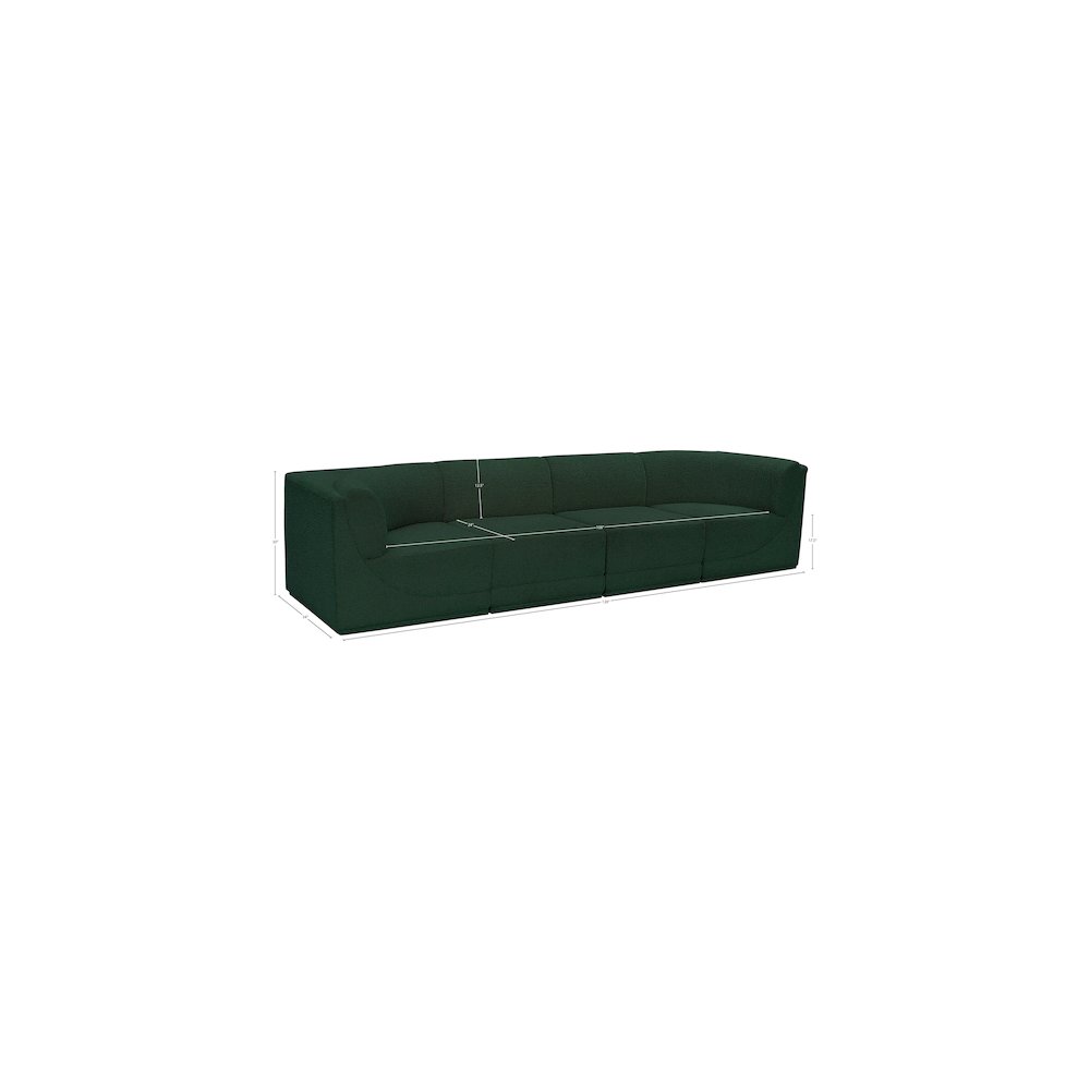 Ollie Green Boucle Fabric Modular Sofa