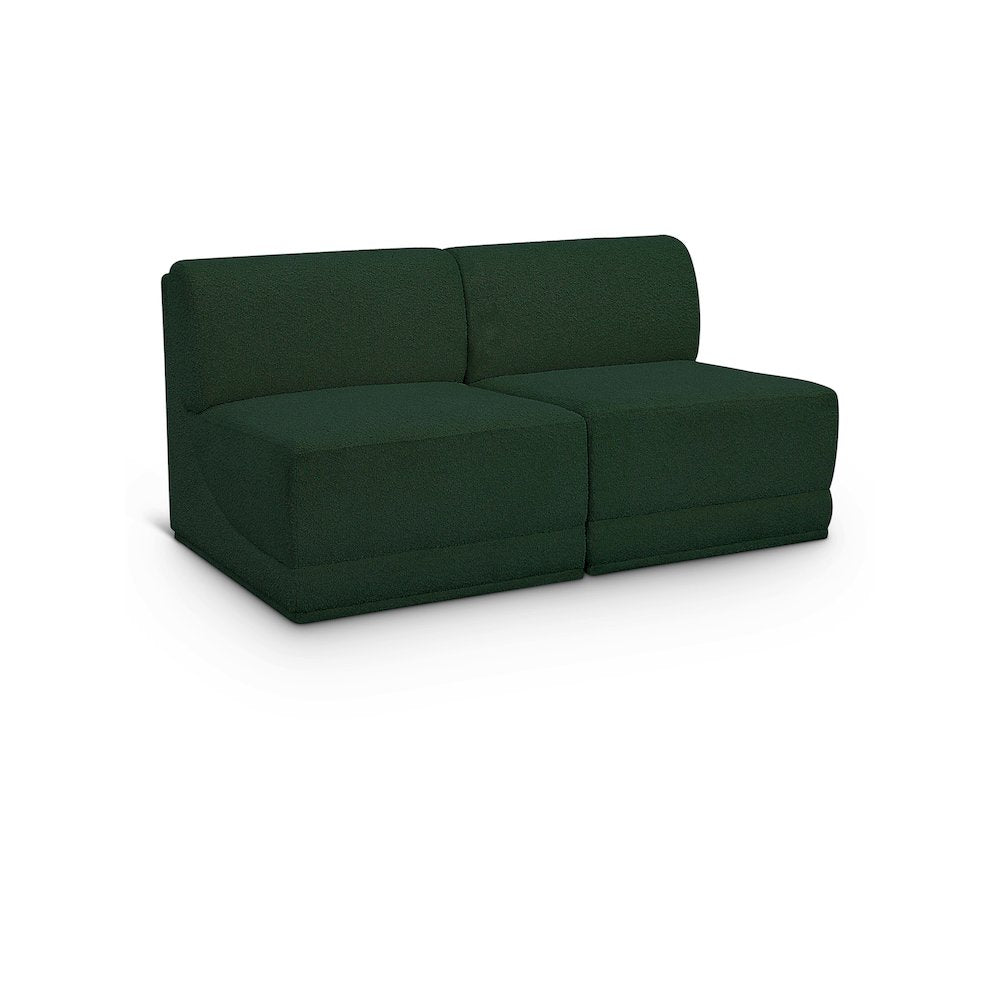 Ollie Green Boucle Fabric Modular Sofa