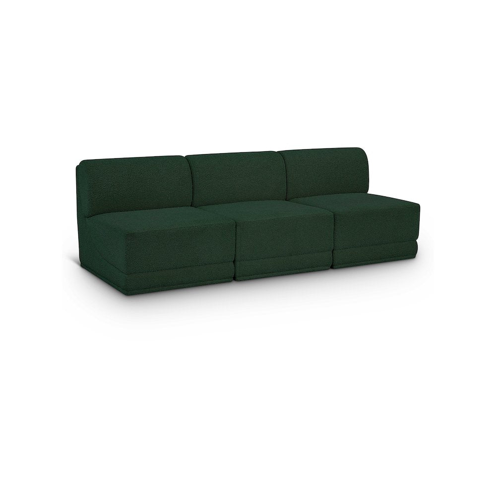 Ollie Green Boucle Fabric Modular Sofa