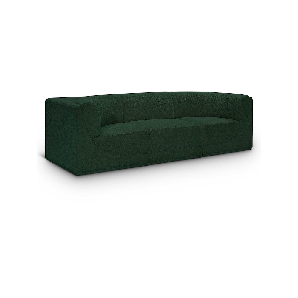 Ollie Green Boucle Fabric Modular Sofa
